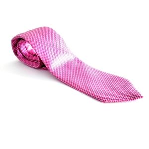 David Donahue Pink Micro Pattern 100% Silk Men's Tie
